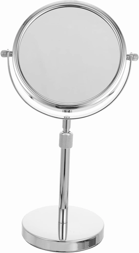 Durable Double Sided Makeup Mirror Rotatable Metal Design for Home Bathroom Dressing Table High Definition Reflection for Precision Makeup Application