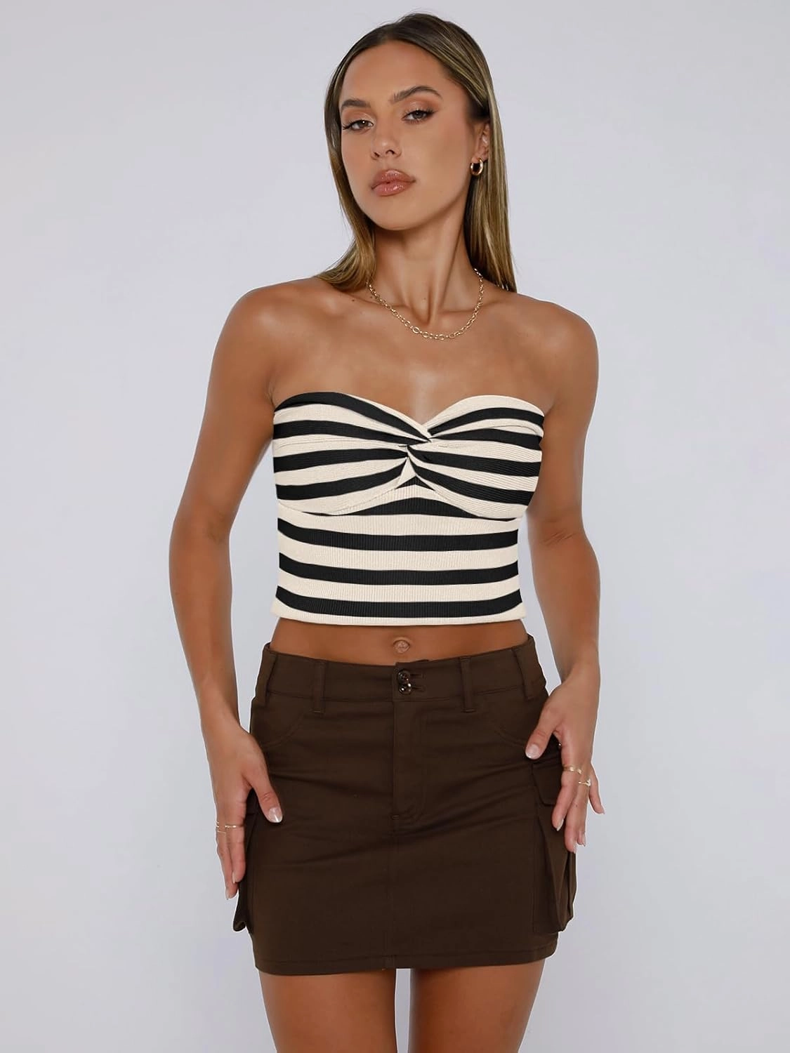 EFAN Womens Tube Tops Summer Outfits 2025 Casual Beach Vacation Clothes Sweaters Strapless Sleeveless Tank Tops