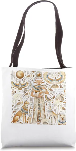 Egypt Nanny Sacred Animals Hieroglyph Desert Graphic Tote Bag