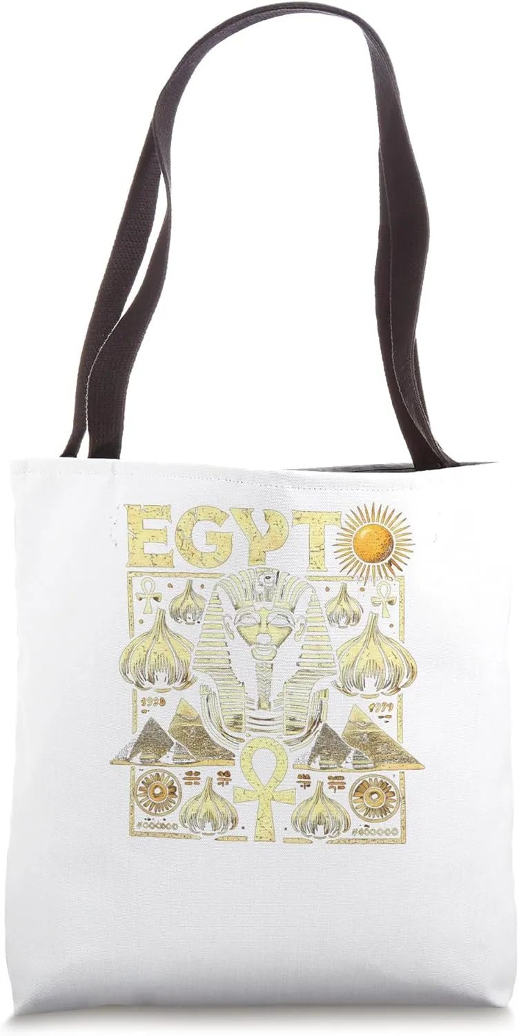 Egypt Obelisk Retro Poster Camels And Pyramid Travel Tote Bag