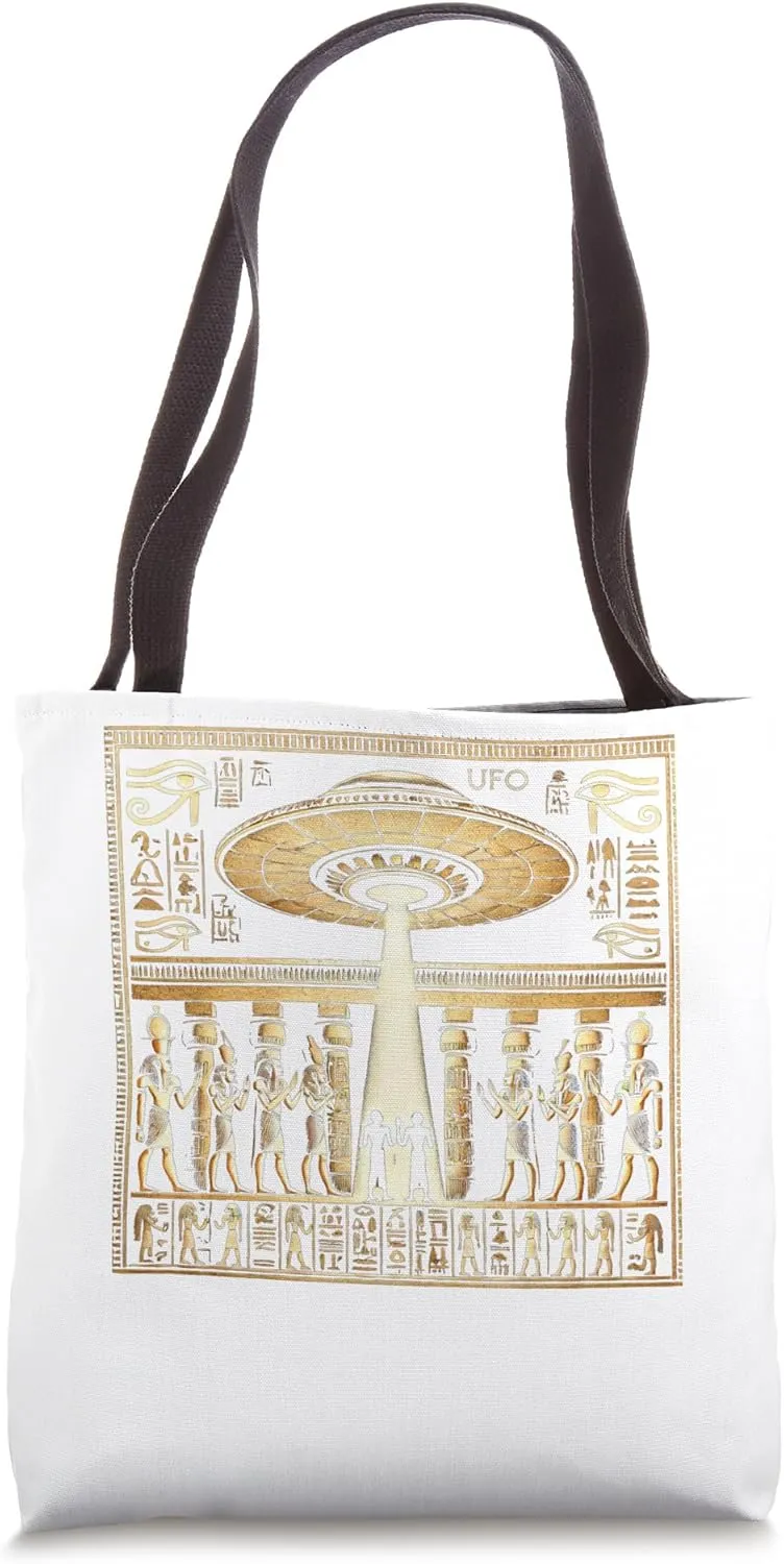 Egypt UFO Gods Celestial Visitors Space Mystery Tote Bag