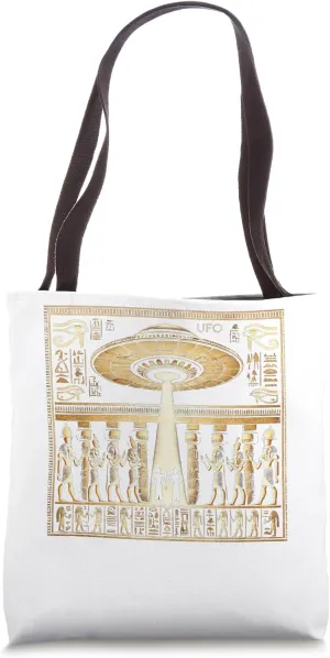 Egypt UFO Gods Celestial Visitors Space Mystery Tote Bag