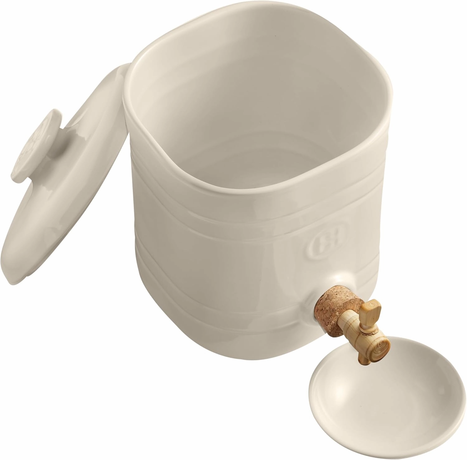 Emile Henry Made in France Ceramic Vinegar Pot- 2.1 Qt |Clay