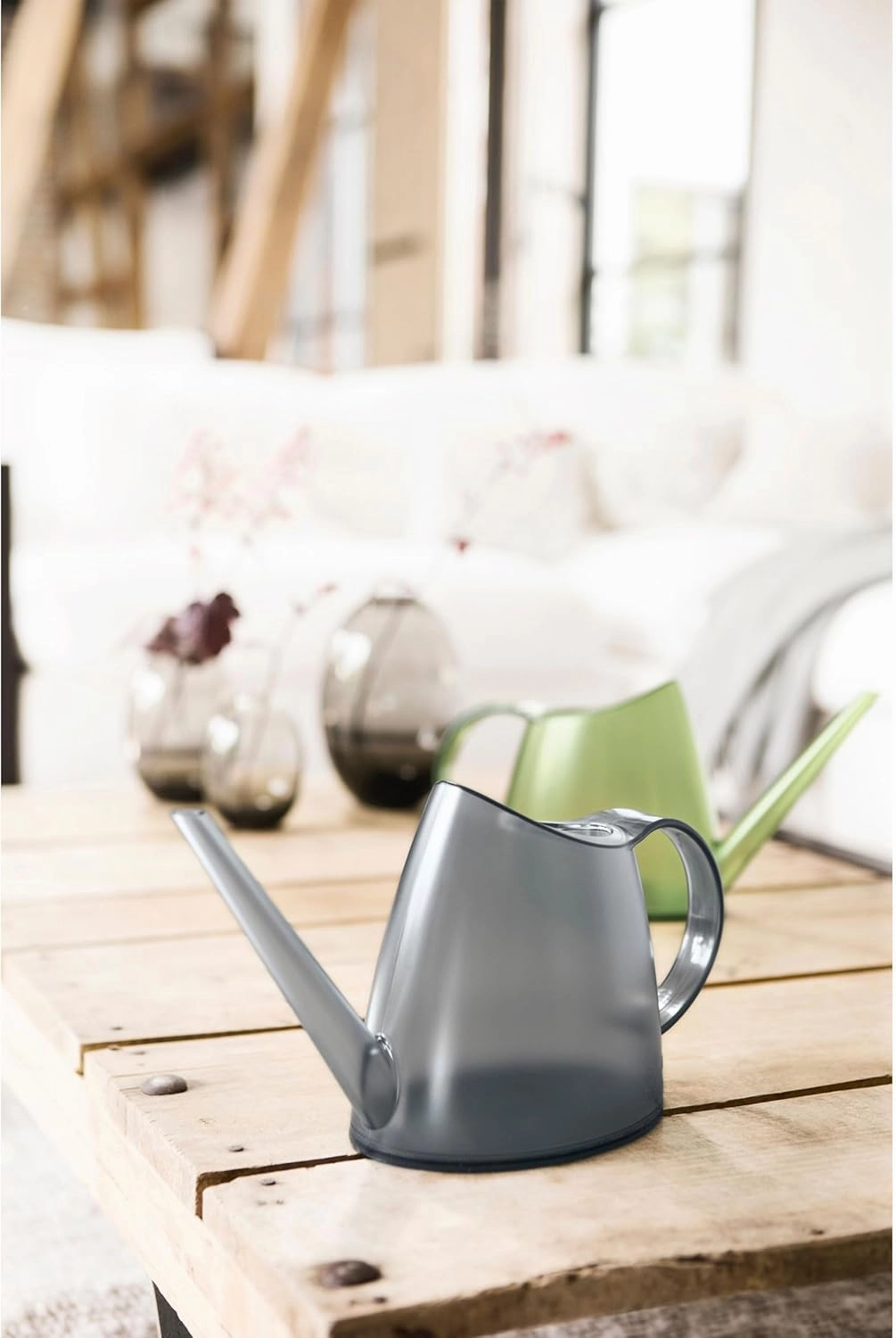 Emsa Fuchsia Flower Care M5200600 Watering Can 1.5 litres Smoke Green