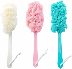 EXCEART 1 Set 3pcs Soft Bristle Back Scrubbing Brush Shower Brush for Bath Shower Body Brush Body Massage Brush Loofah Bath Sponge Loofah Sponge Child Pp Handle Dryness Shower Head