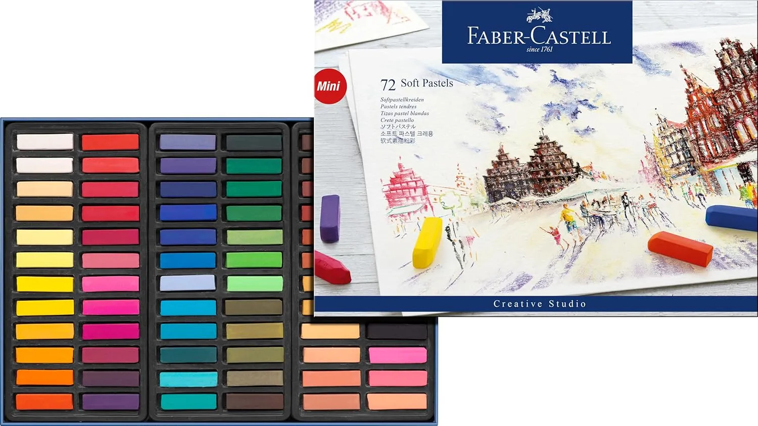 Faber-Castel FC128272 Creative Studio Soft Pastel Crayons (72 Pack), Assorted