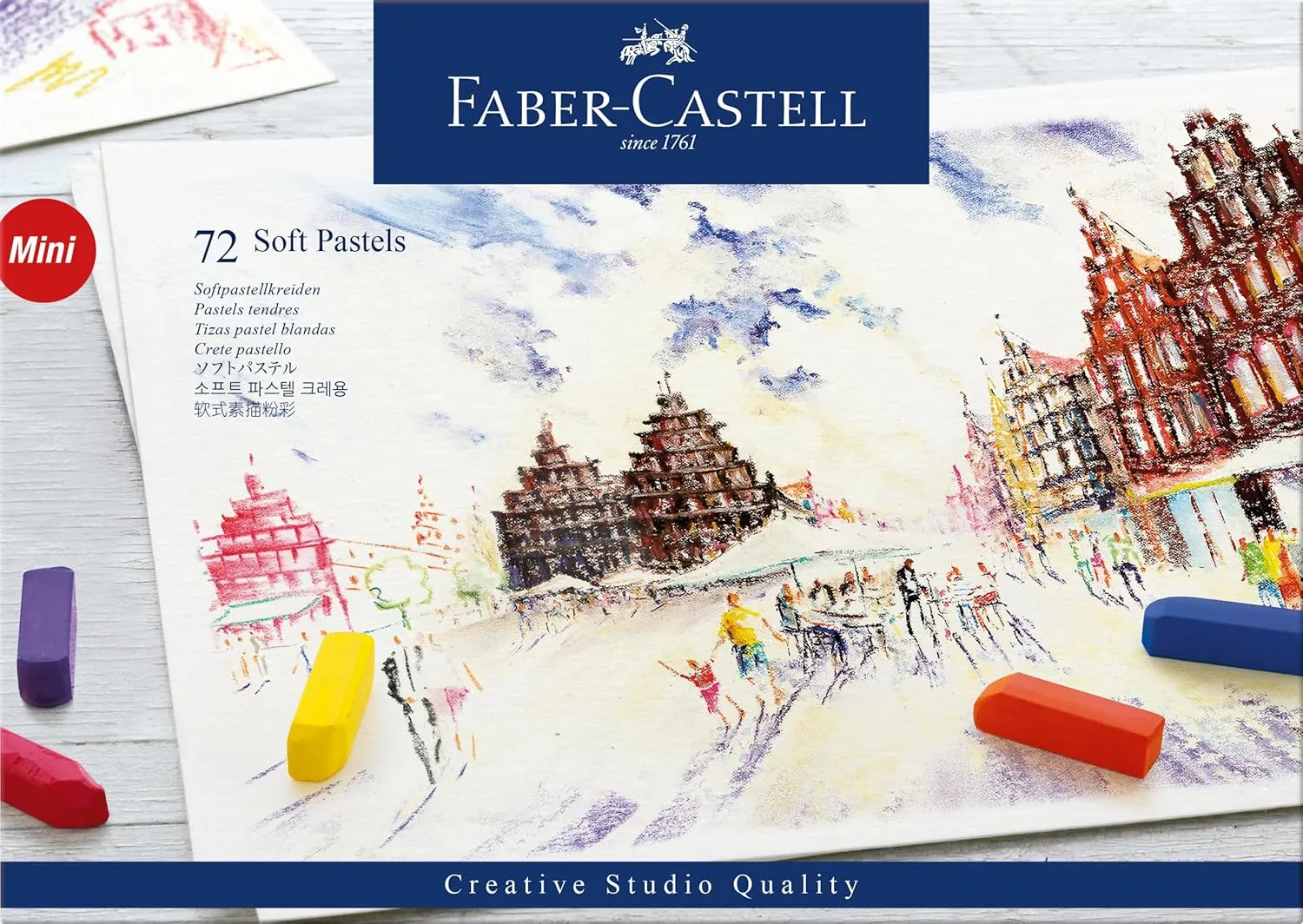 Faber-Castel FC128272 Creative Studio Soft Pastel Crayons (72 Pack), Assorted