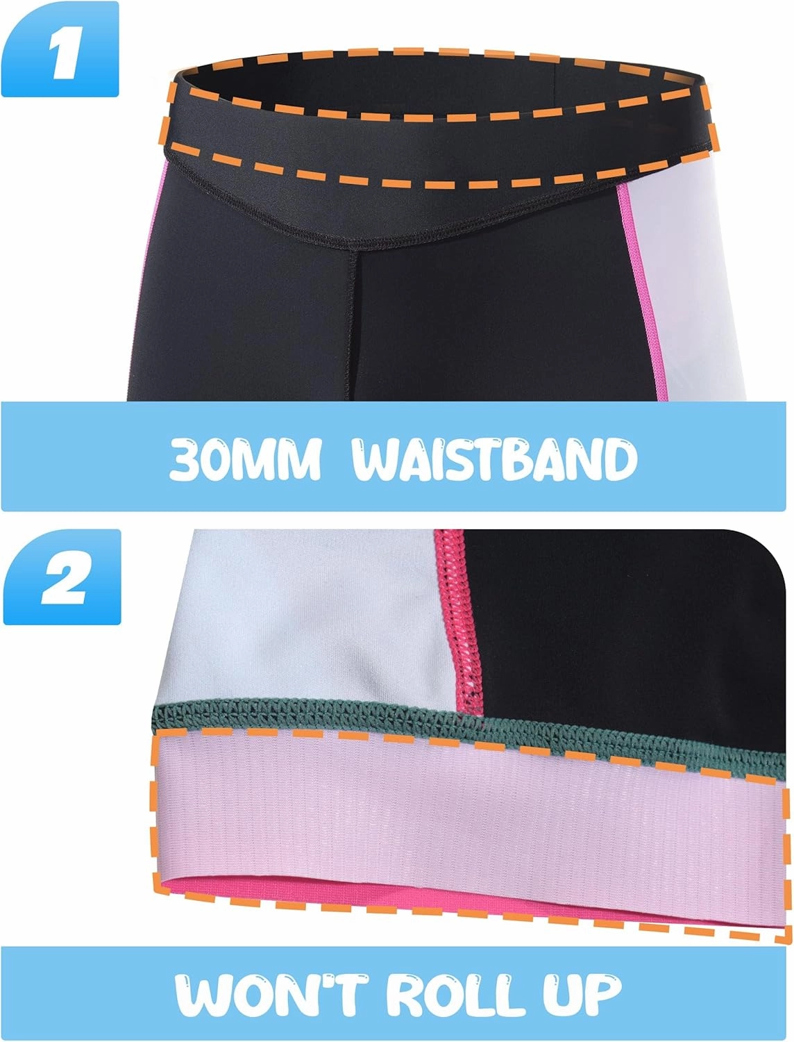 FitsT4 Sports Kids Cycling Bike Shorts Boys Girls Printed Biking Shorts with Pockets