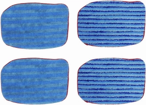 Flintar A1375-100/101 Replacement Microfiber Steam Mop Pads Refills for McCulloch MC1375, MC1385 Steam Cleaners and Poulan Pro Steam Cleaner PP270, PP330, PP350 (2 Soft and 2 Scrubbing)