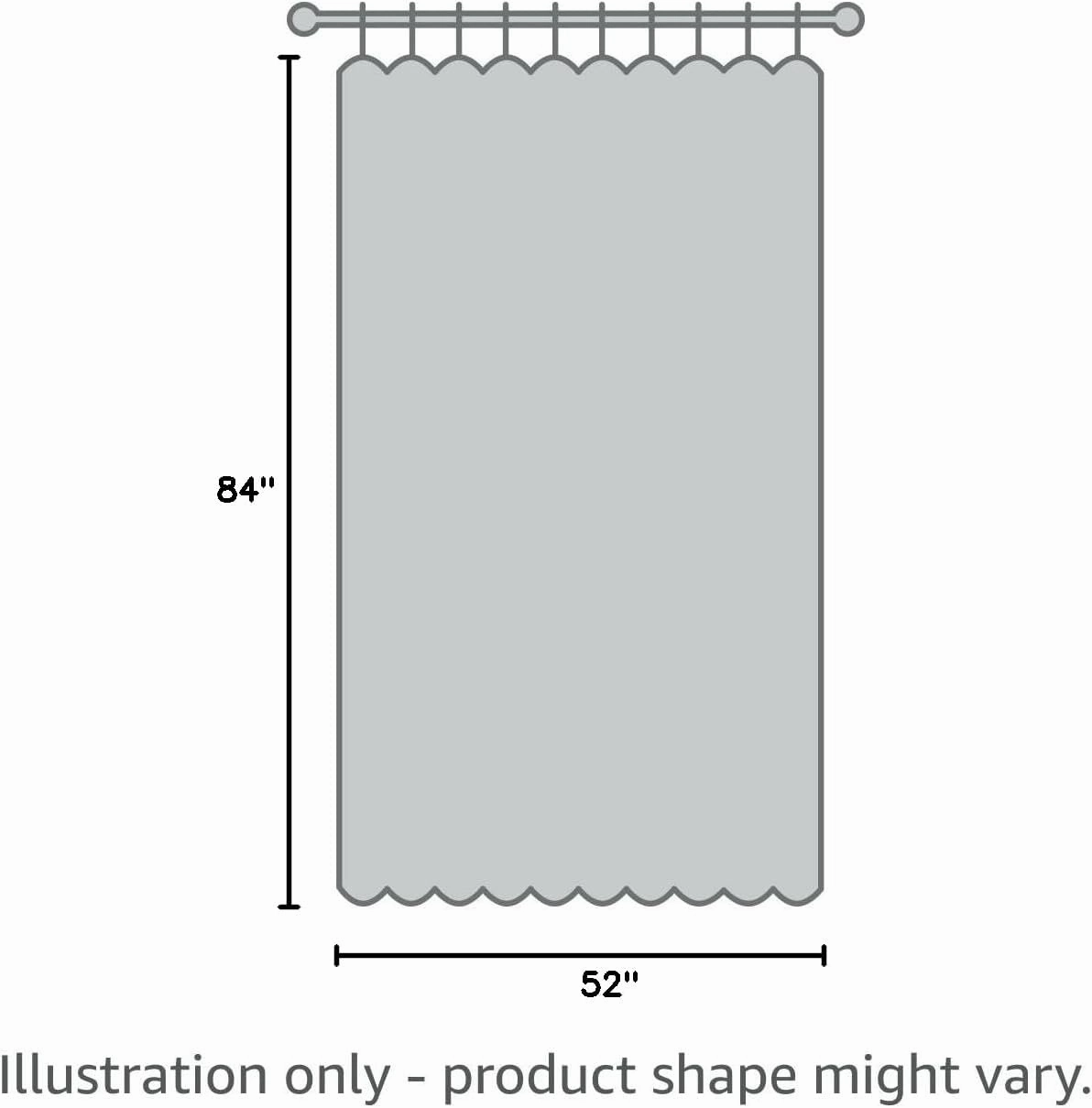 FOLKSIDE Grey Ruffle Curtains 84 Inches Long 2 Panels Set Room Darkening Curtains for Living Room Bedroom Decor Rod Pocket Light Reducing Window Drapes for Kids Boys Nursery Room Privacy Decor, 52x84