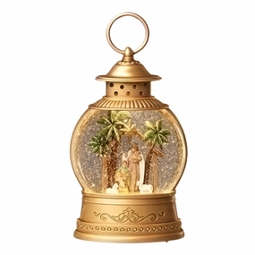 Fontanini Holy Family Lantern Swirl Globe