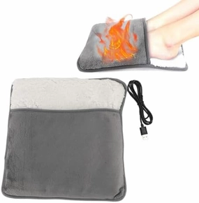 Foot Massager,Washable Soft Heated Slippers Portable Feet Warmer Heating Pad Foot Warmers for Feet with Constant Temperature USB Plug for Men and Women Foot Heating Pad Home Travel