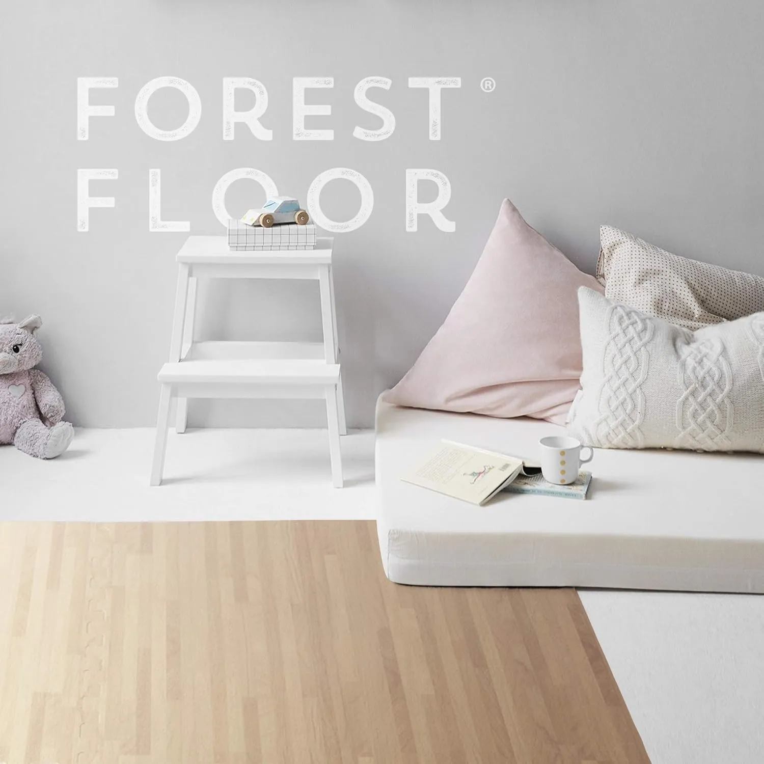 Forest Floor 3/8 Inch Thick Printed Foam Tiles, Premium Wood Grain Interlocking Foam Floor Mats, Anti-Fatigue Flooring – Stylish Flooring Solution