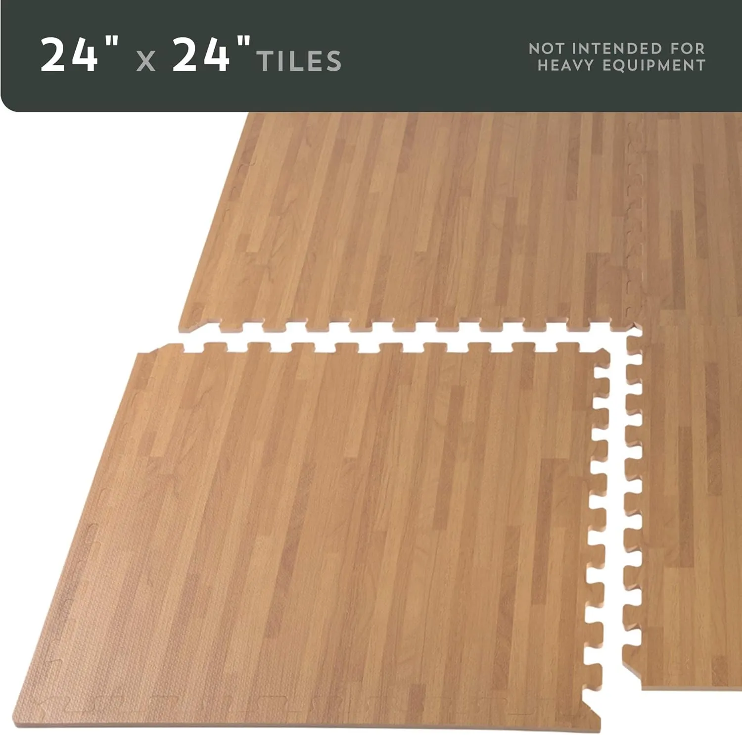 Forest Floor 3/8 Inch Thick Printed Foam Tiles, Premium Wood Grain Interlocking Foam Floor Mats, Anti-Fatigue Flooring – Stylish Flooring Solution