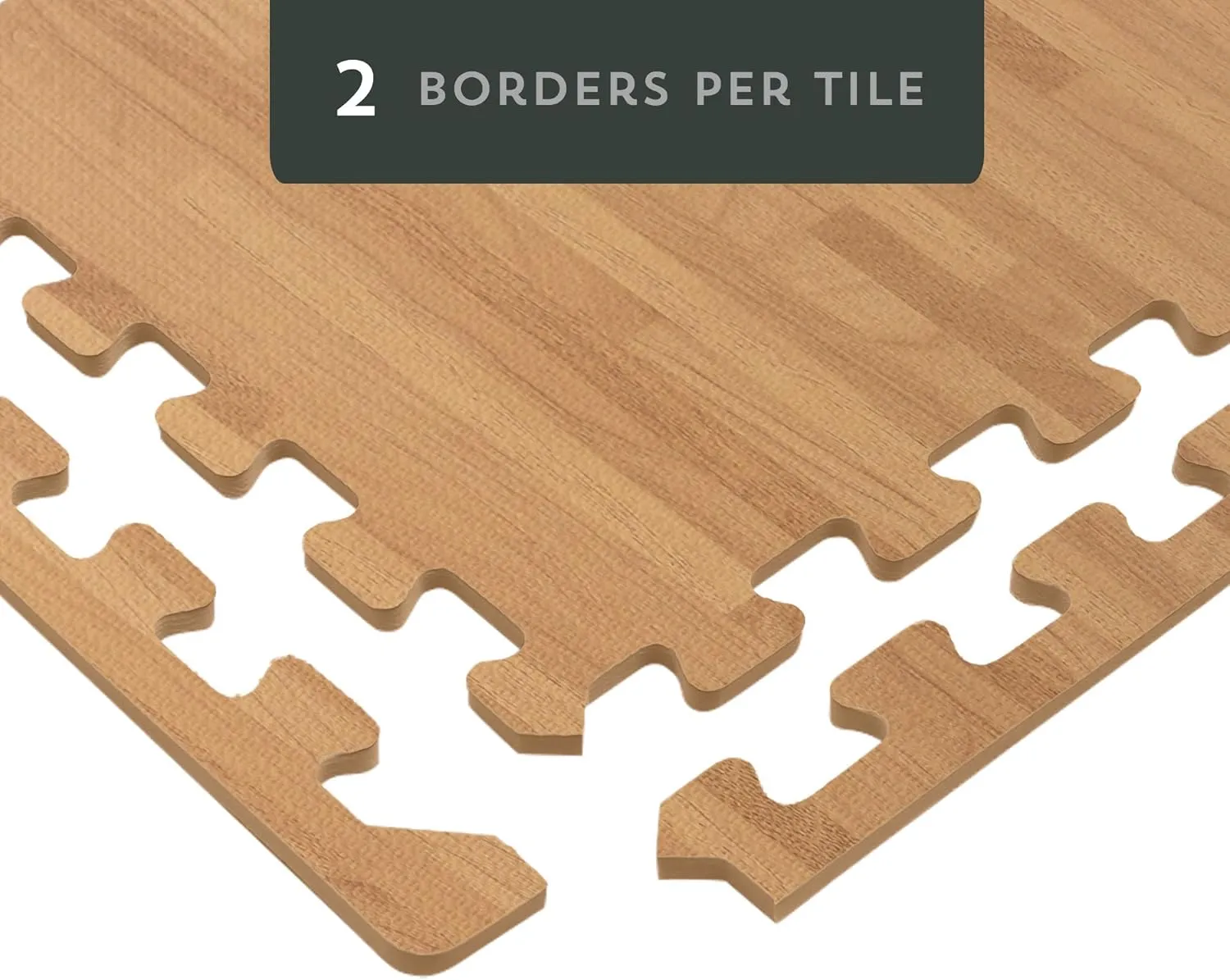 Forest Floor 3/8 Inch Thick Printed Foam Tiles, Premium Wood Grain Interlocking Foam Floor Mats, Anti-Fatigue Flooring – Stylish Flooring Solution