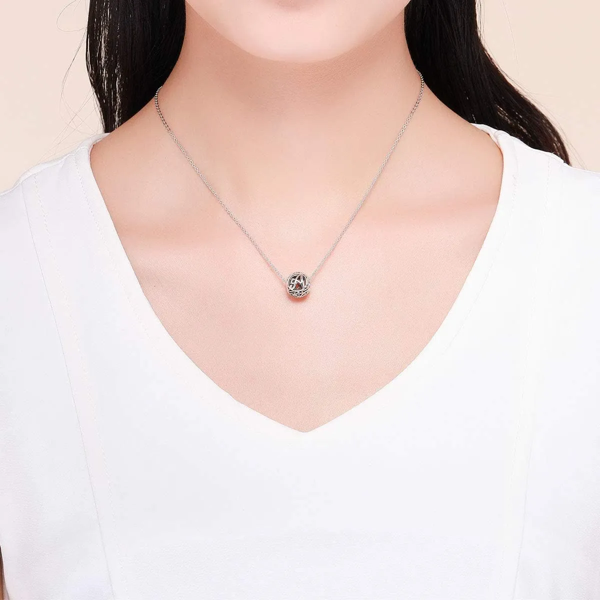 FOREVER QUEEN Letter Initial A-Z Alphabet Charm Dangle for Bracelet Necklace - 925 Sterling Silver CZ Beads Personalized Gift Jewelry