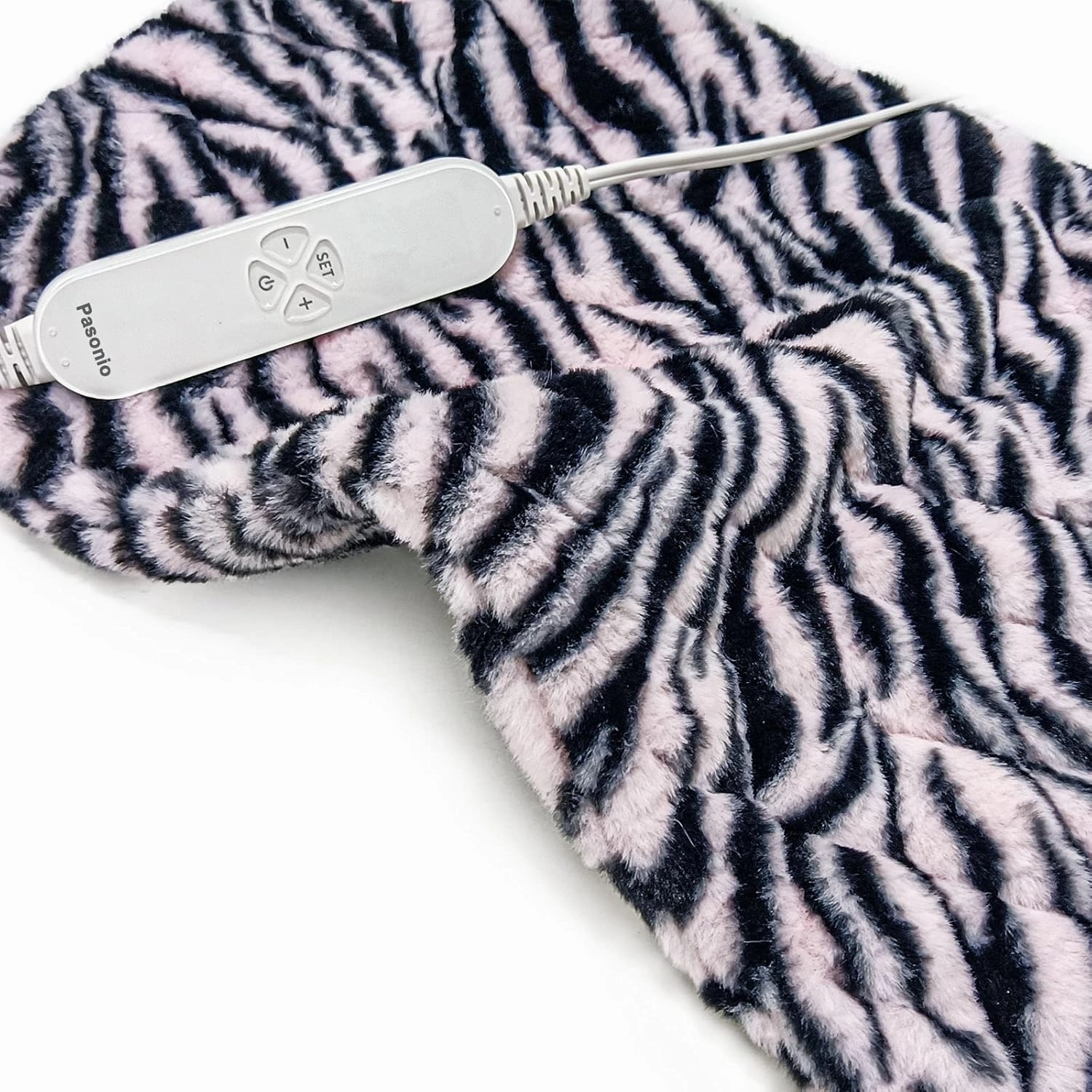 Full Weighted Extra Large Electric Heating Pad for Back Pain and Cramps Relief - Soft Heat Pad for Moist & Dry Therapy (Pink and Black PFH03)