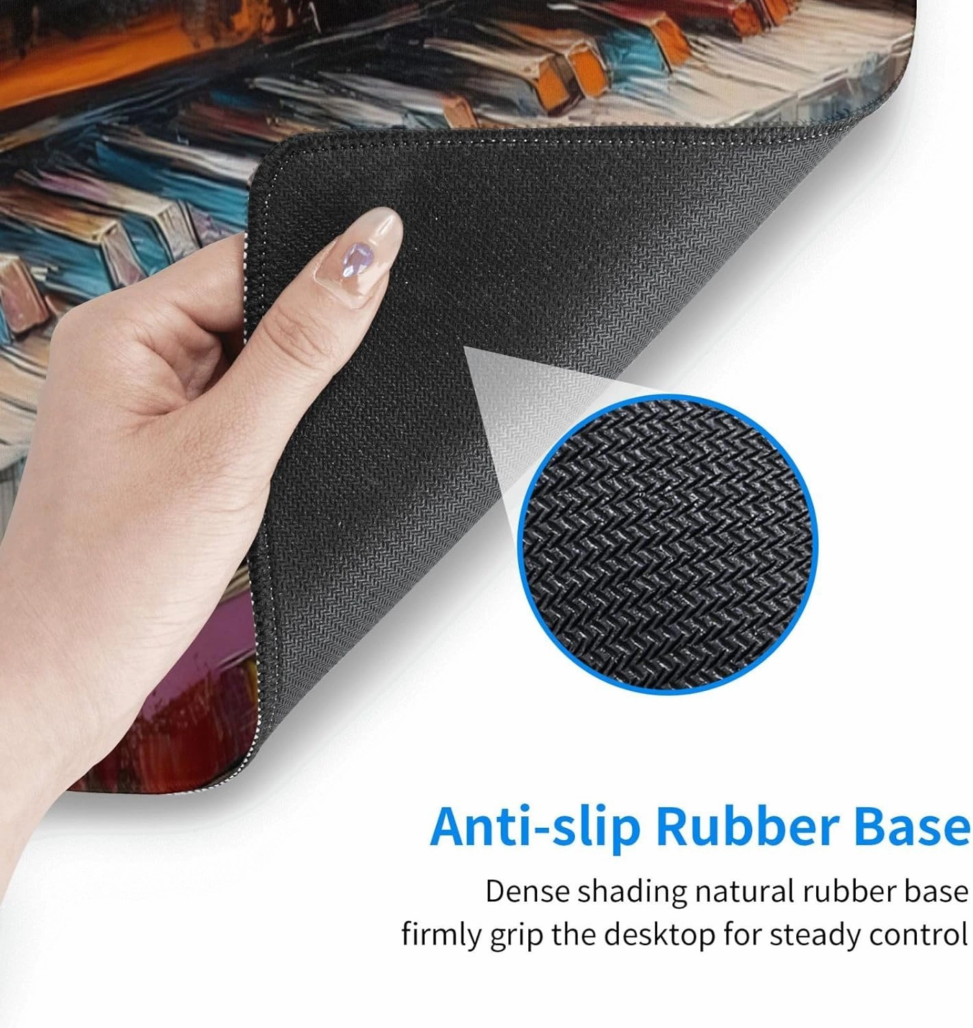 Gaming Mouse Pad,Large Non-Slip Rubber Base Mousepad,Keyboard Mouse Mat,Desk Pad with Stitched Edges,31.5x11.8inch,Paino
