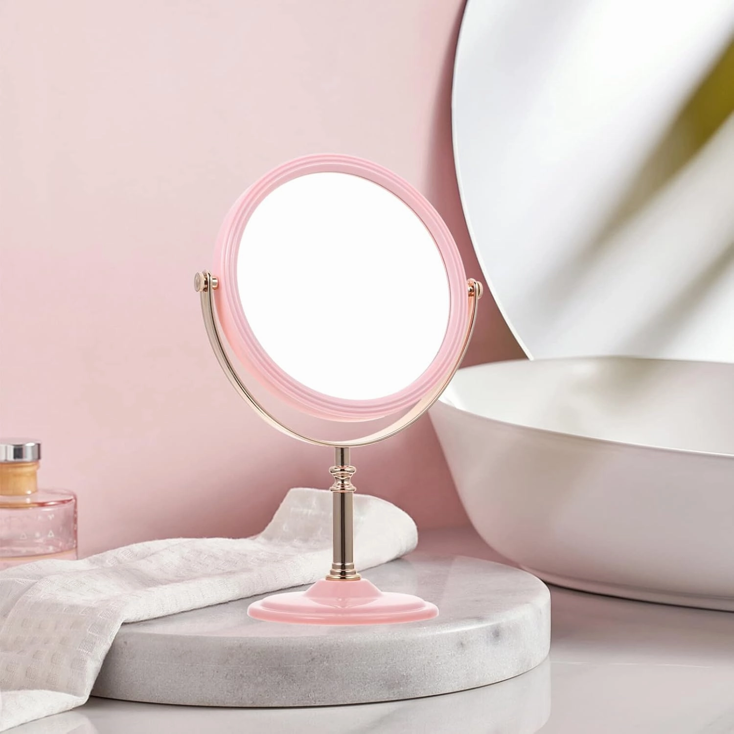 Garneck Make UP Mirror - Double Sided Mirror with Stander - Dsektop Mirror for Woman - Household Vanity Mirror Beauty Mirror