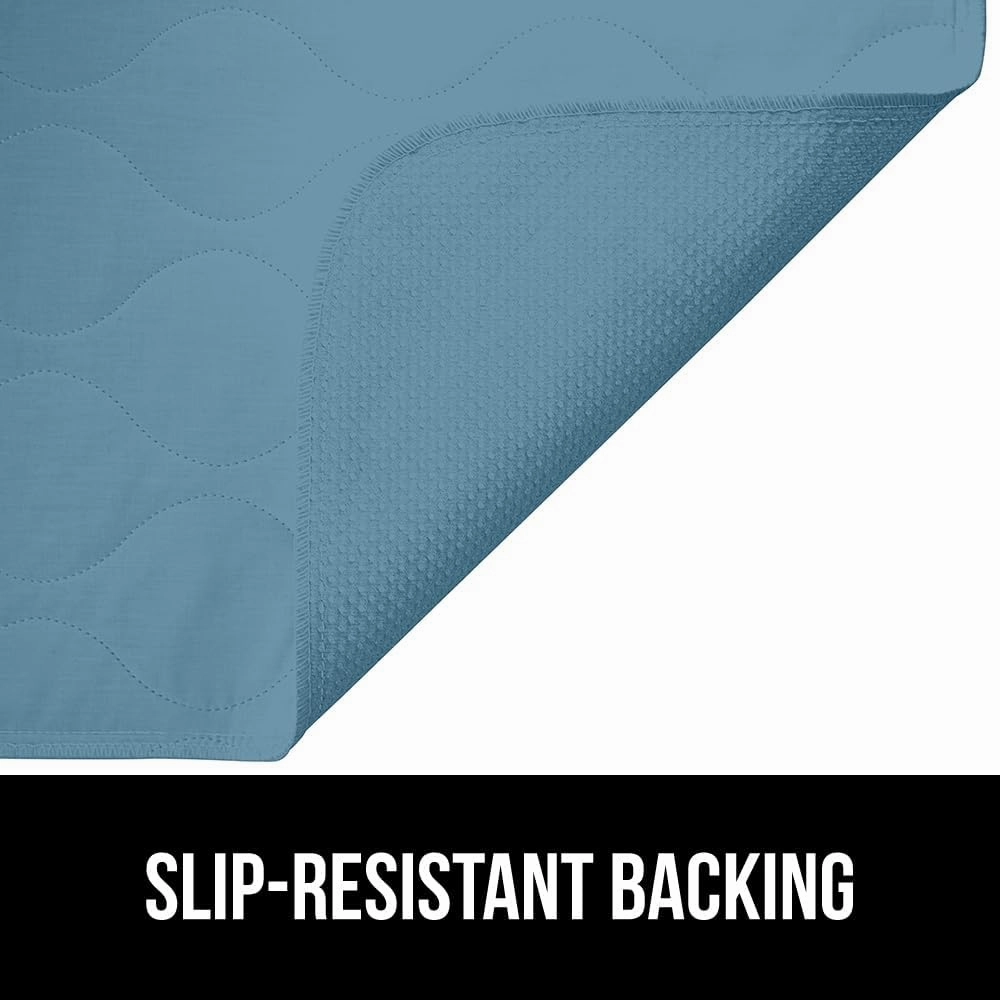 GORILLA GRIP Washable Underpads, Waterproof Reusable Heavy Absorbency Incontinence Bed Pads, Leak Proof Toddler Mattress Pad, 52x34 Slip Resistant Protector for Bedwetting, Adults and Kids, Blue