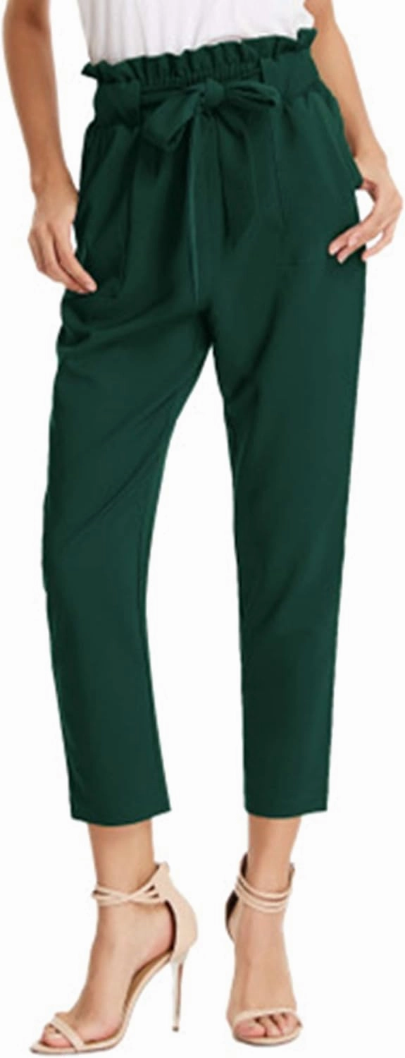 GRACE KARIN Women's Paper Bag Waist Pants Slim Fit Casual Office Pencil Pants
