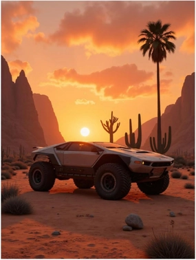 GVYGVY Diamond Painting (Frameless) Offroad Desert Sunset Adventure Full Drill Diamond Art Kits Corlorful Diamond Painting Kits for Adults for Home Wall Decor