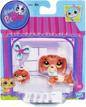 Hasbro Littlest Pet Shop LPS Dachshund Dog & Baby Figure