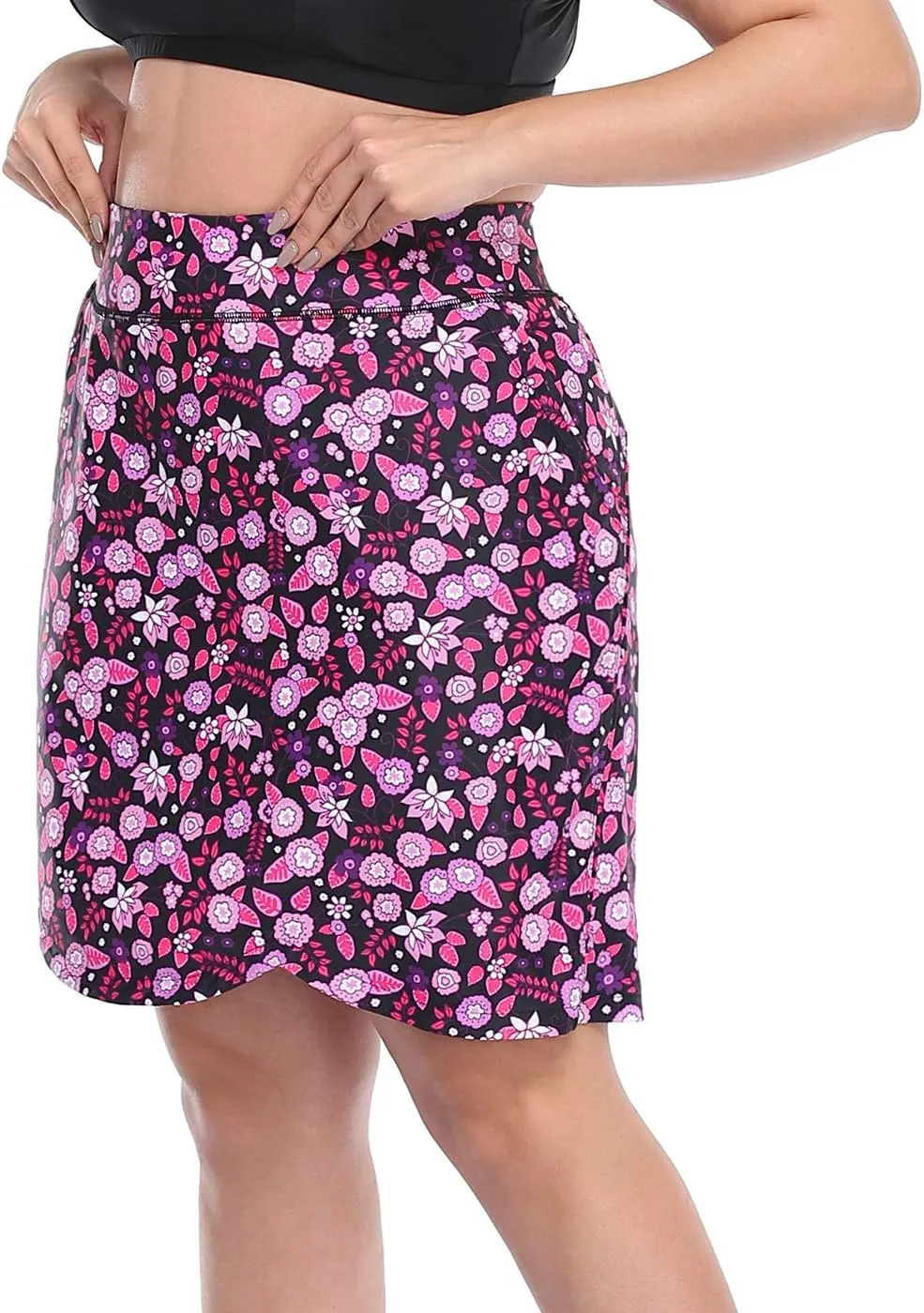 HDE Womens Plus Size Skort Skirt with Bike Shorts Active Golf Swim Skirt Pockets