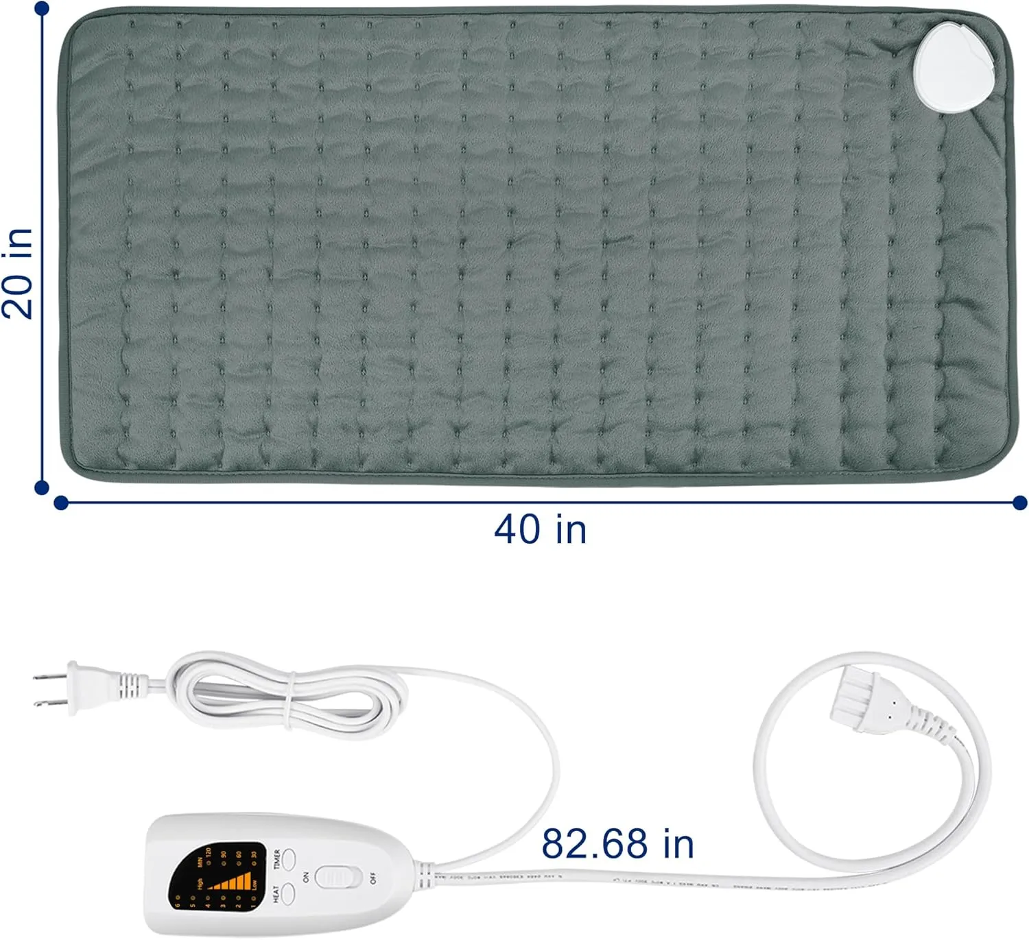 Heating pad Electric Heat Pad for Back Pain and Cramps Relax - Electric Heat Pad with 6 Heat Settings -Auto Shut Off
