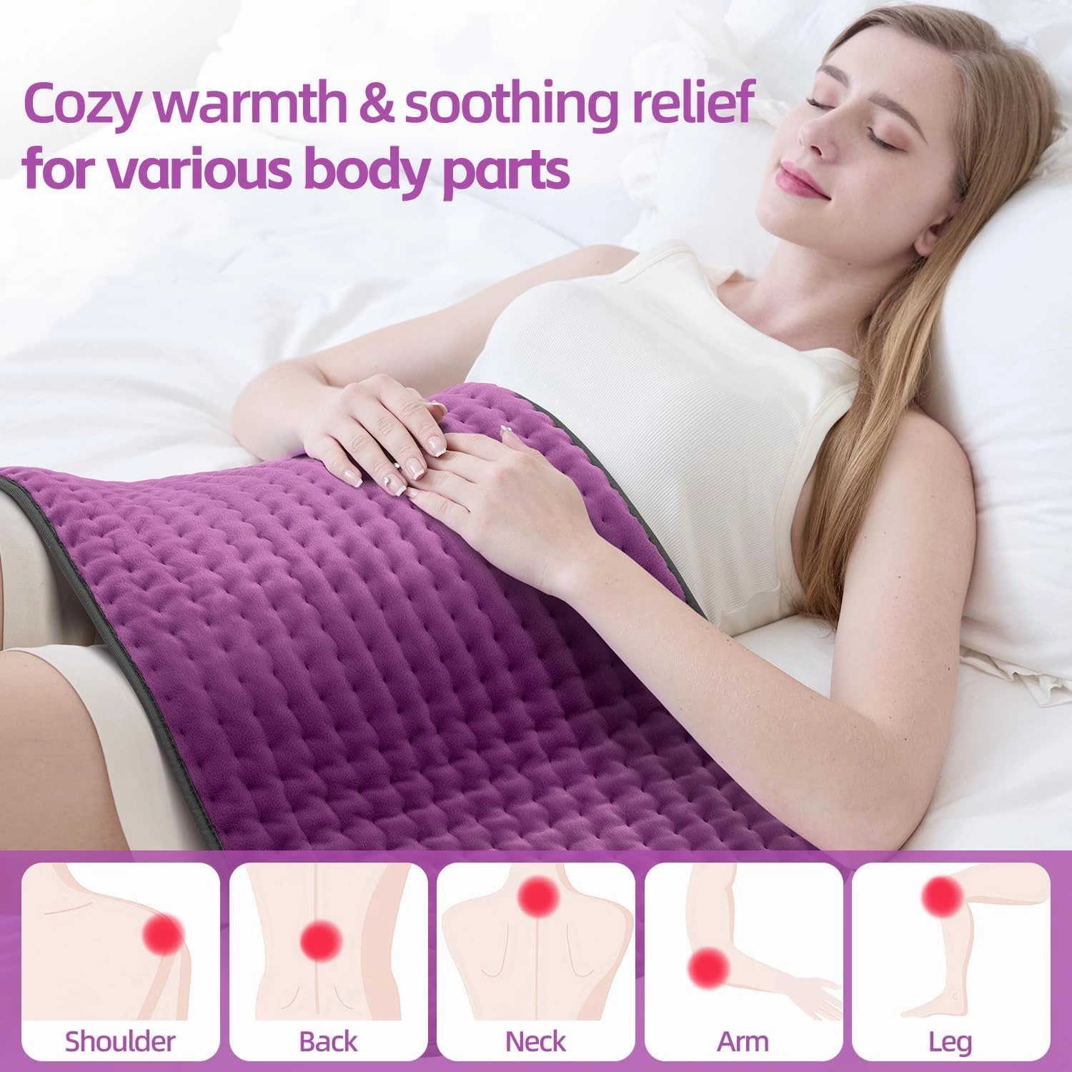 Heating Pad XXXL for Back Pain Relief, Extra Large Heated Pad for Neck/Shoulders/Legs/Knees/Feet/Cramps, Birthday Mothers Day Gifts for Mom Women Wife Grandma Her, 6 Heat Settings, Auto-Off, 17"x33"