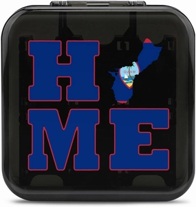 Home Flag Map Funny Game Card Case Pattern Game Card Storage Box Cards Holder with 24 Slots