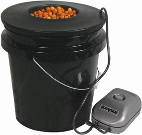 HTGSupply 5-Gallon Bubble Boy Single Shot Deep Water Culture (DWC) Hydroponic Bucket System