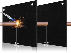 HVAC Tools Welding Blanket Fireproof, 1/5in(5mm) Opening Shape Soldering Blanket, 2 Packs Brazing Heat Shield for Torch Flame Protector, Welding Pad for Plumbing, Solder Plumbers HVAC Torch Protector