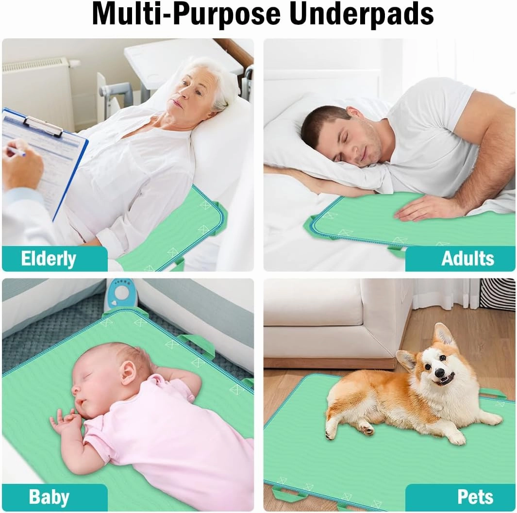 iCOVER 34"x52" Positioning Bed Pad with Reinforced Handles, Waterproof & Reusable Multipurpose Transfer Sheet for Turning, Lifting and Repositioning, Patients/Elderly Moving Pad for Home & Hospital