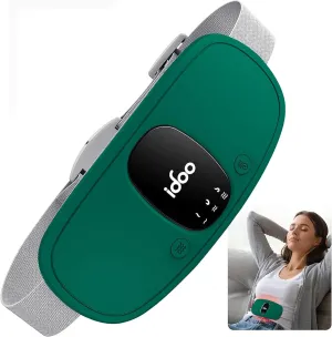 iDOO Travel Heating Pad, FSA HSA Eligible, Portable Heating Pad for Period Cramps with 3 Heat Levels and 3 Massage Modes, Menstrual Heating Pads for Women, Gifts for Girlfriend Mom Wife Women (Green)