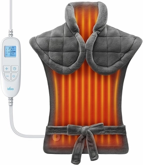 iDOO Heating Pad for Neck and Shoulder and Back, Fathers Day Dad Gifts for Men, FSA HSA Eligible Items only List, 3.1lb Weighted Electric Heat Pads, Heated Wrap Warmer for Pain Relief, Gifts for Women