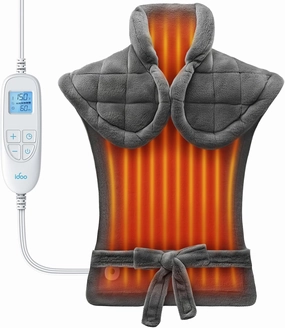 iDOO Heating Pad for Neck and Shoulder and Back, FSA HSA Eligible Items only List, Fathers Day Gifts for Dad, 3.1lb Weighted Electric Heat Pads, Heated Wrap Warmer for Pain Relief, Gifts for Women Men