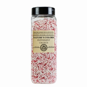 India Tree Peppermint Crunch | Dye-Free Red & White Sprinkles for Cakes, Cookies, and More | 1.5 Pound Pantry Pack, Single