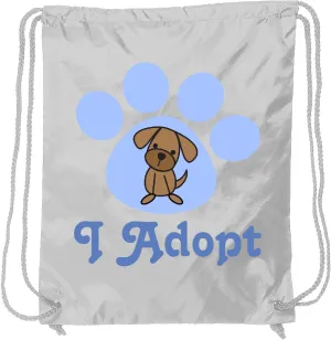 inktastic Paw Print Dog Adoption Drawstring Bag White 50c0