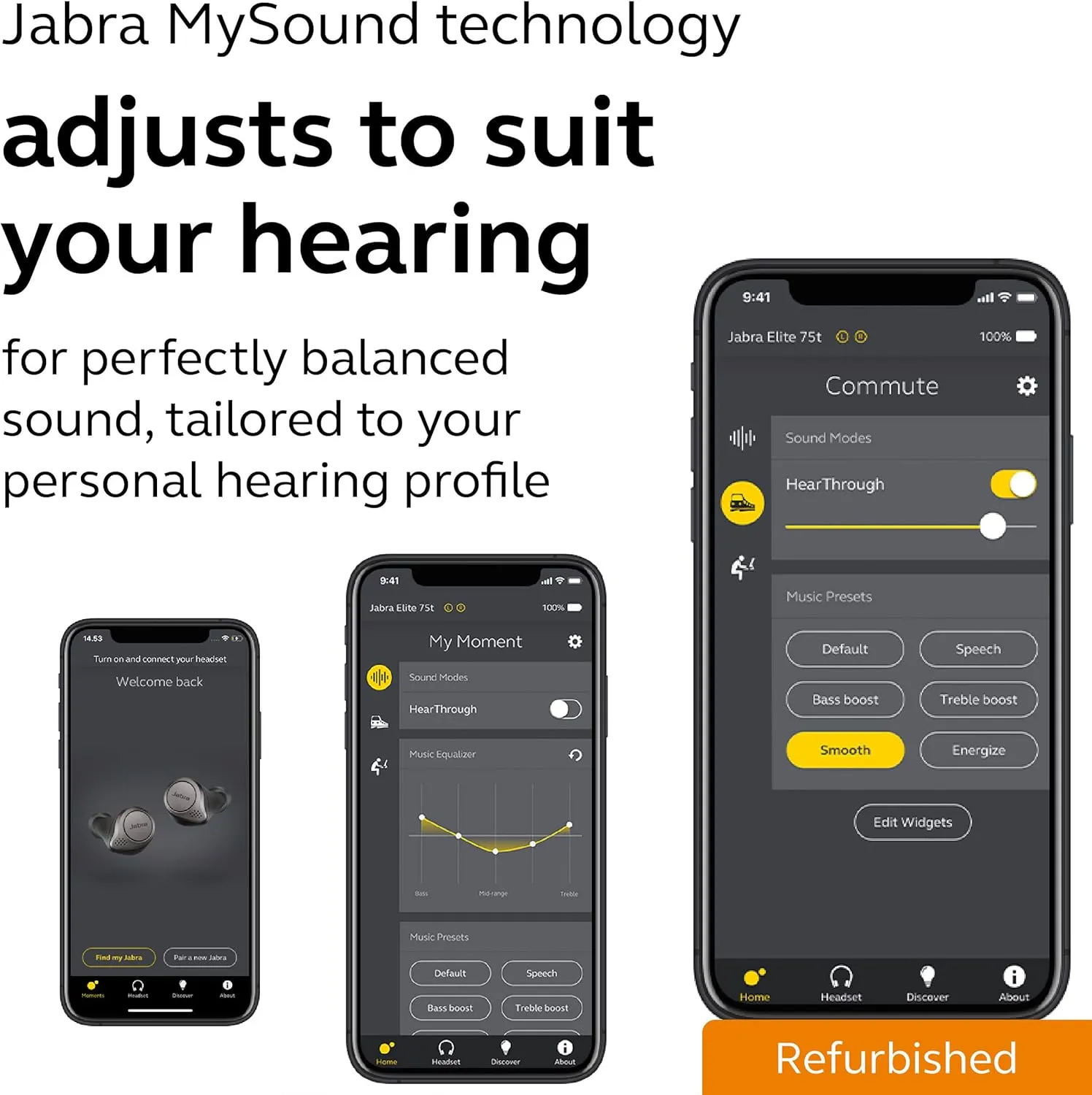 Jabra Elite 75t - Gold Beige (Certified Refurbished)