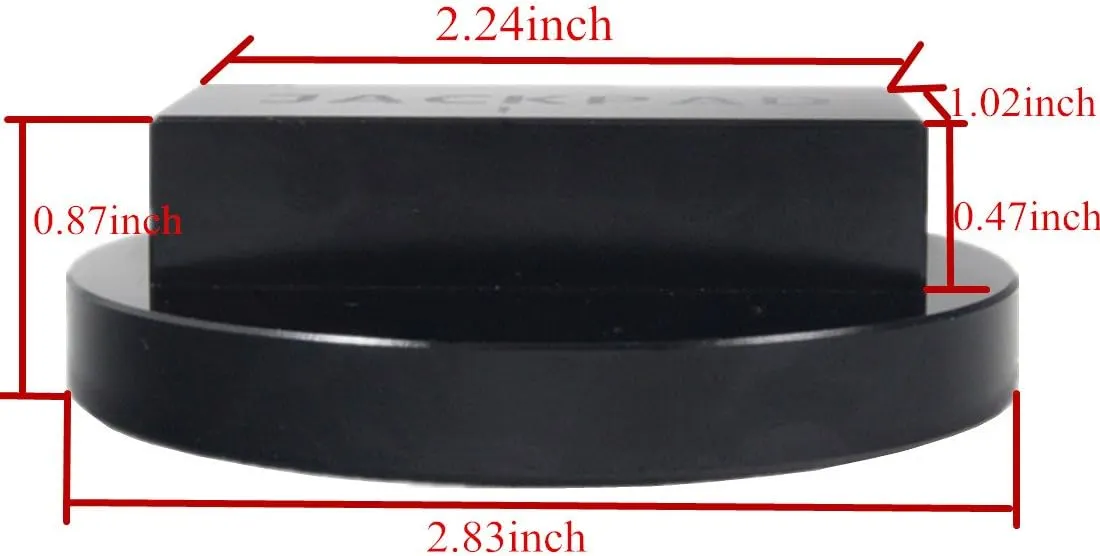 Jack Pad Adapter Anodized Black Replacement for B-MW 135 335 535 E82 E88 E46 E90 E91 E92 E93 E38 E39 E60 E61 E63 E64 E65 E66 E70 E71 E89 X5 X6 X3 1M M3 M5 M6 F01 F02 F30 F10(4 pcs)