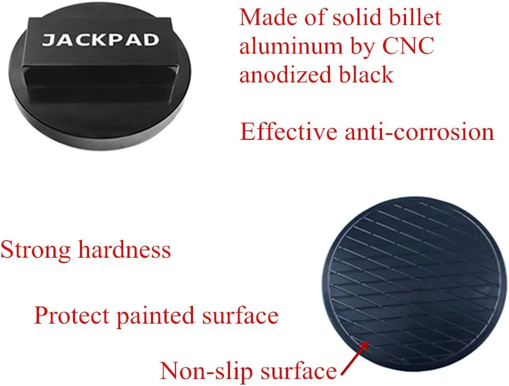 Jack Pad Adapter Anodized Black Replacement for B-MW 135 335 535 E82 E88 E46 E90 E91 E92 E93 E38 E39 E60 E61 E63 E64 E65 E66 E70 E71 E89 X5 X6 X3 1M M3 M5 M6 F01 F02 F30 F10(4 pcs)