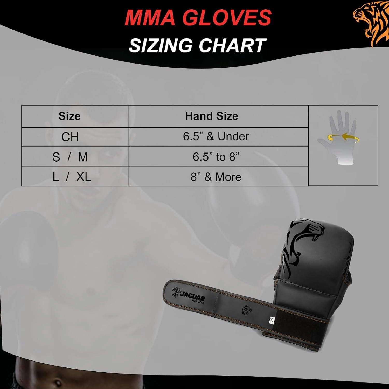 Jaguar PRO Series - MMA Sparring Shooter Gloves for Boxing MMA Muay Thai - Training & Bag Work