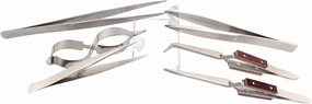 Jewelry Tweezer, Straight Tip Tweezer, Jewelry Straight Curved Tip SelfLock Tweezer 6PCS per Set Curved Tip Tweezer Jewelry Making Tool