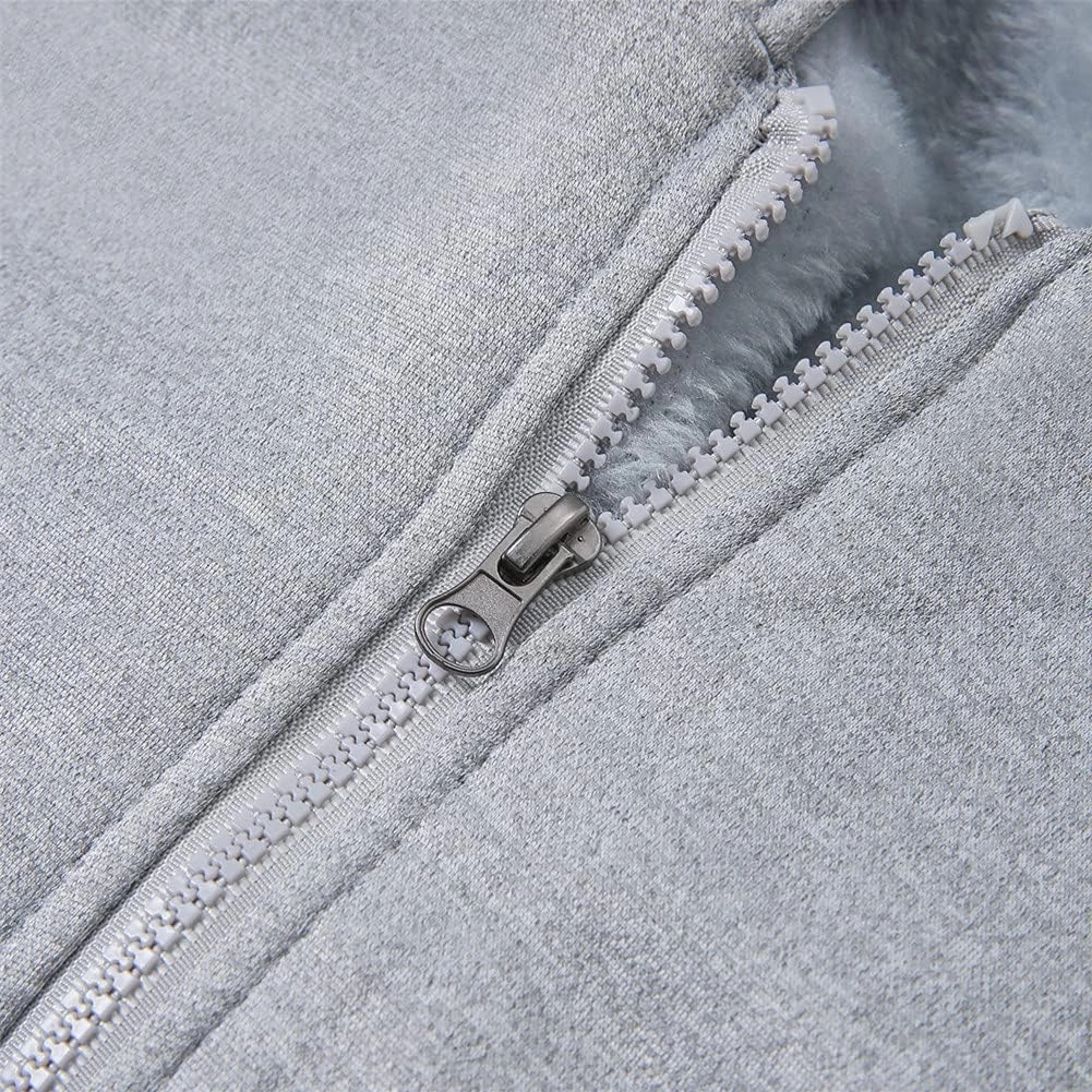JiangWu Womens Fashion Horn Button Fleece Thicken Coat with Hood Winter Warm Jacket