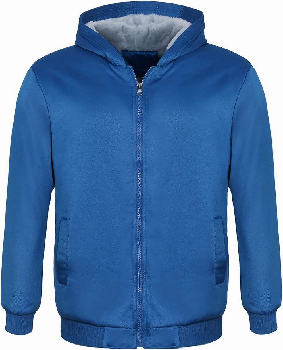 JiangWu Womens Fashion Horn Button Fleece Thicken Coat with Hood Winter Warm Jacket