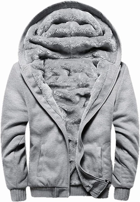 JiangWu Womens Fashion Horn Button Fleece Thicken Coat with Hood Winter Warm Jacket