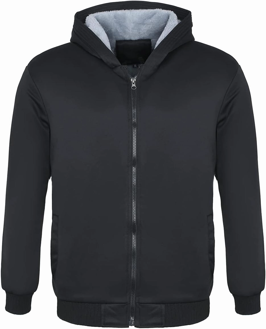 JiangWu Womens Fashion Horn Button Fleece Thicken Coat with Hood Winter Warm Jacket