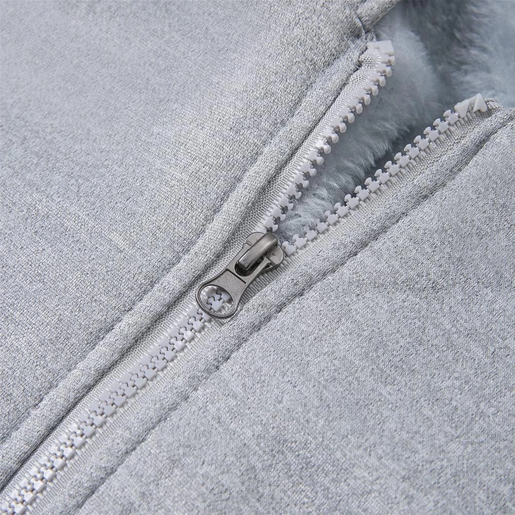 JiangWu Womens Fashion Horn Button Fleece Thicken Coat with Hood Winter Warm Jacket