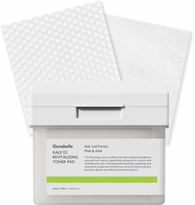 Kale 82 Toner Pad - 60 Jumbo Sheets, AHA PHA Dead Skin Care Daily Hydrating Toner Pad exfoliating
